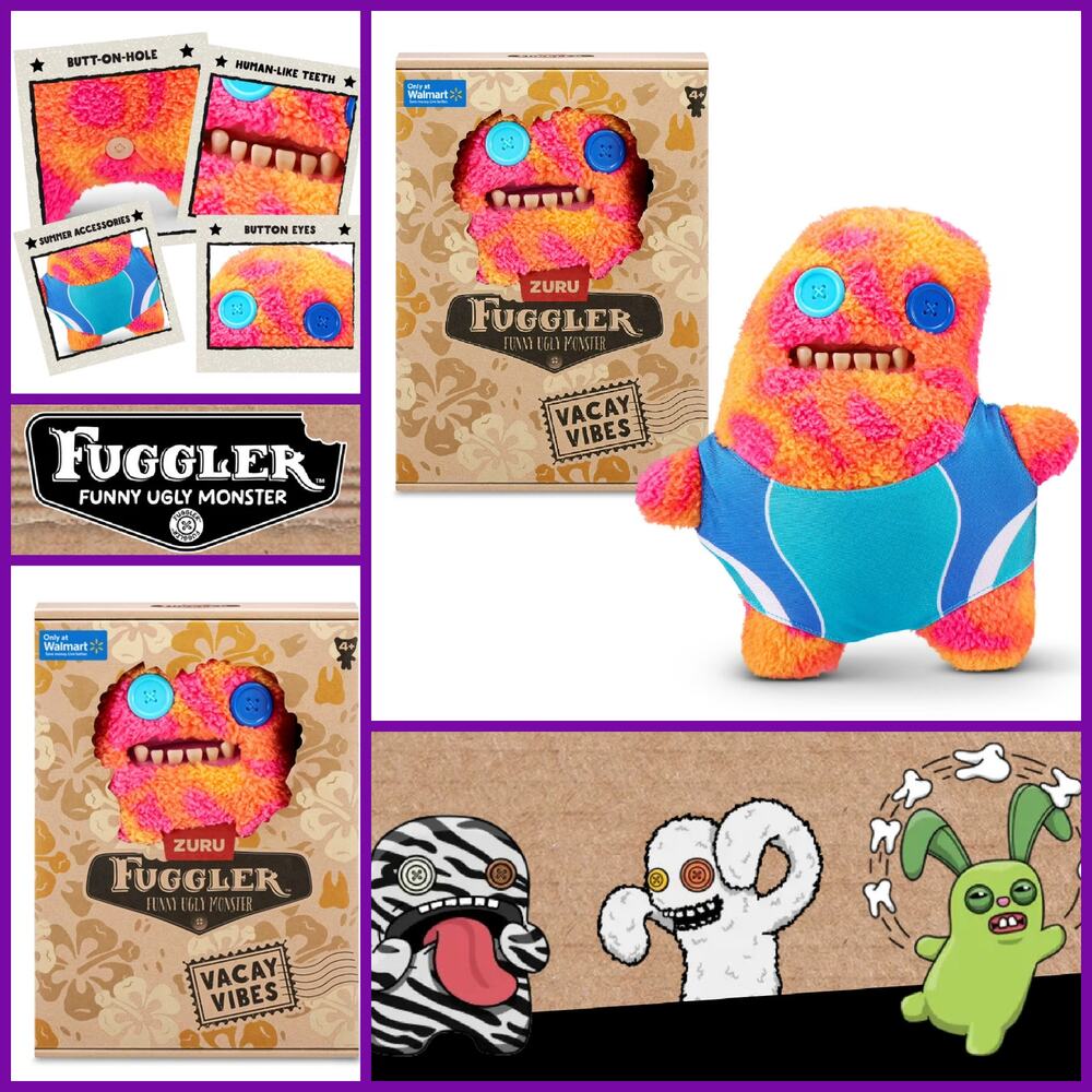 Fuggler Vacay Vibes SIR SPLODGE A LOT Funny Ugly Monster Exclusive 9" Plush NEW!
